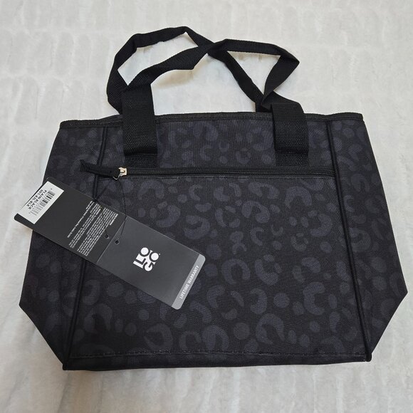 Insulated Leopard Black Bag Cooler Tote Holds (16) 12 Ounce Cans (NWT) Brand New - Picture 2 of 7